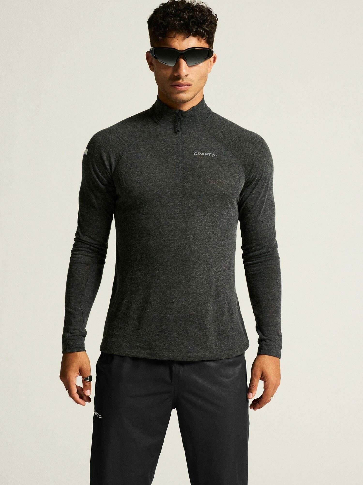 Craft ADV SubZ Wool Longsleeve Tee 3 - Black Melange