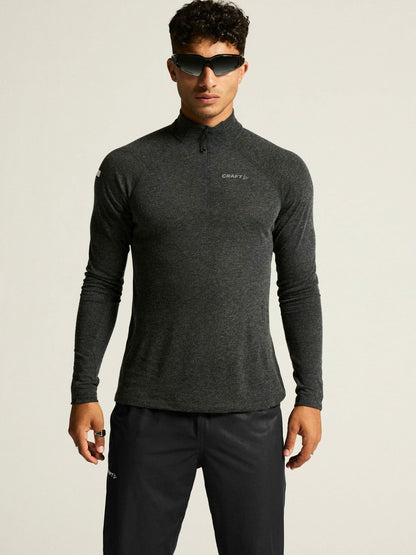 Craft ADV SubZ Wool Longsleeve Tee 3 - Black Melange