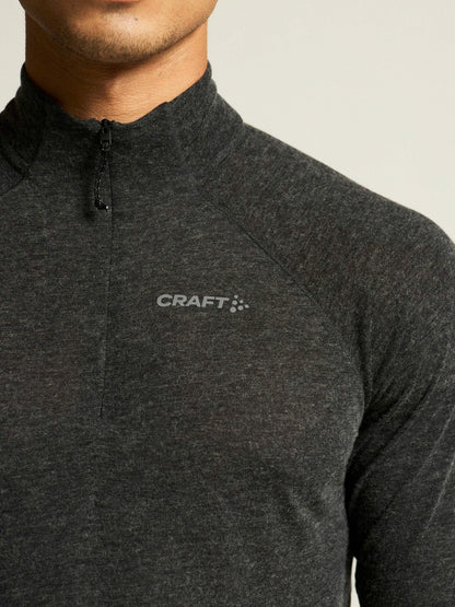 Craft ADV SubZ Wool Longsleeve Tee 3 - Black Melange