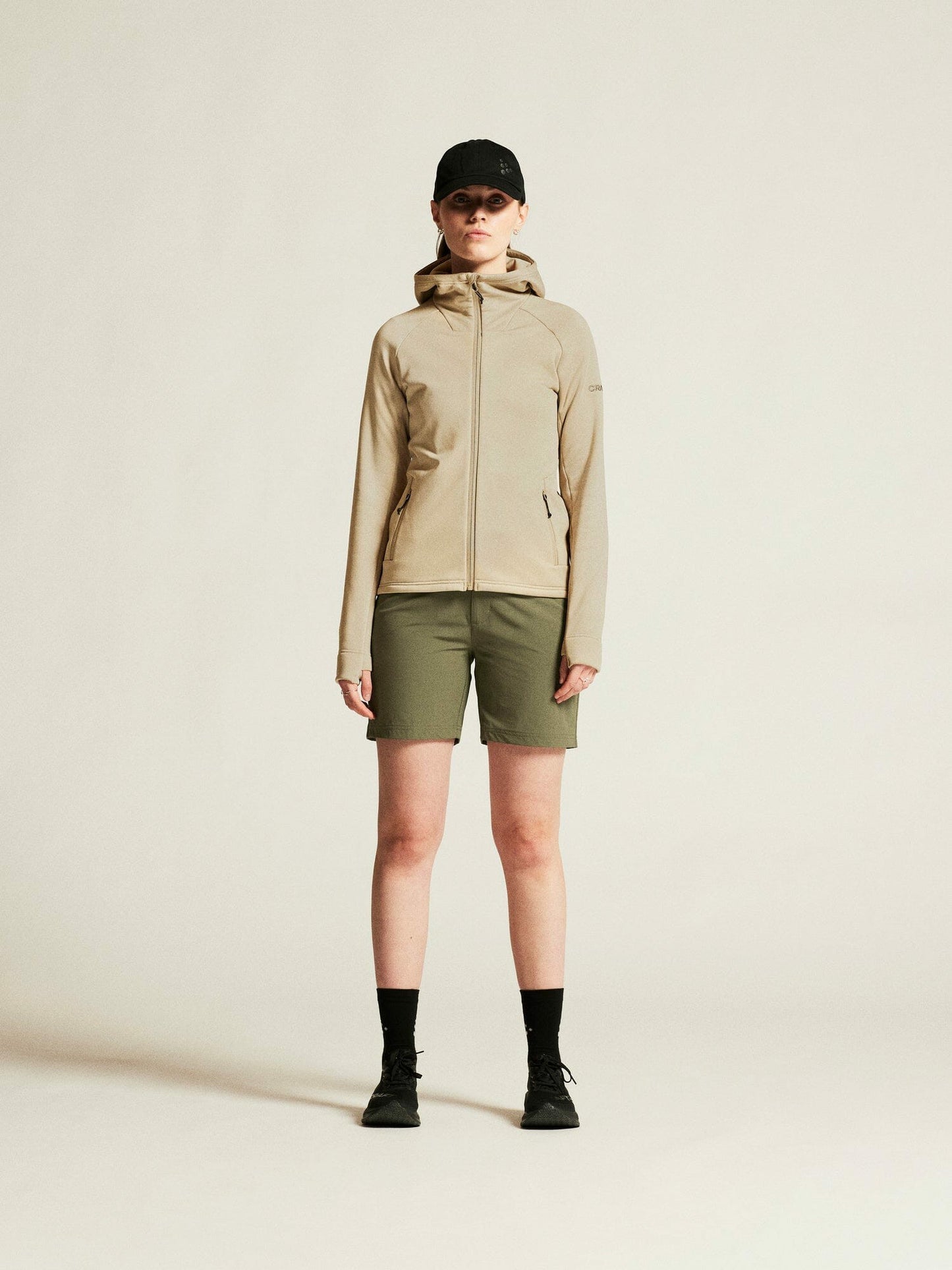 Craft ADV Explore Power Fleece Hood Jacket - Hay