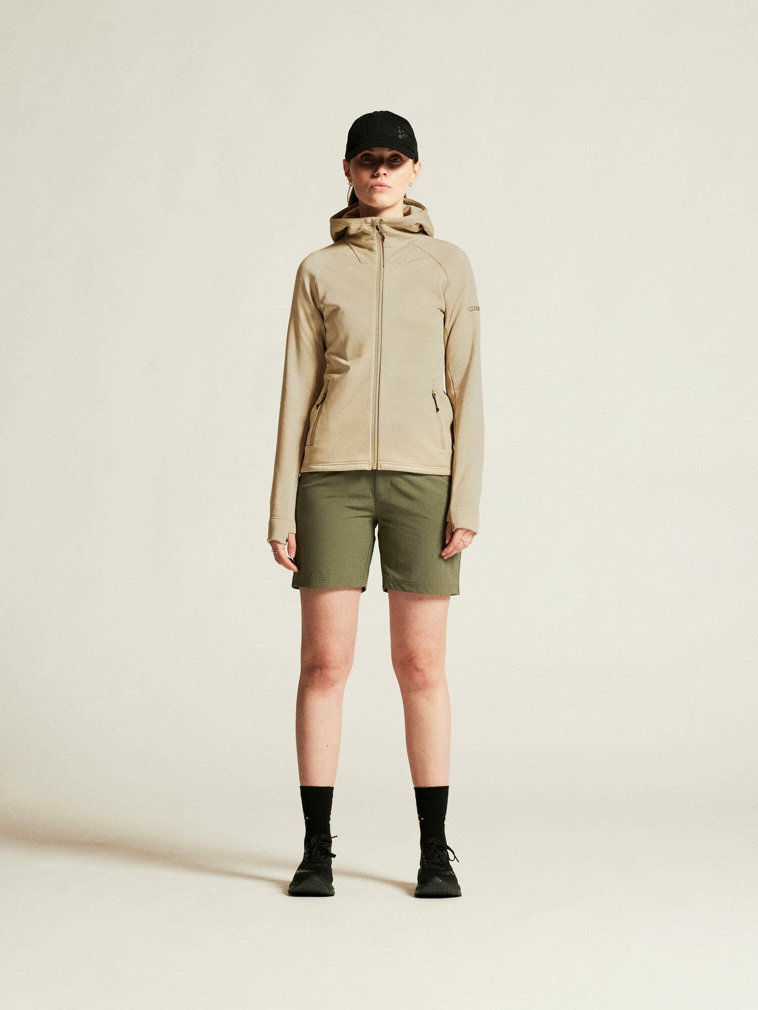 Craft ADV Explore Power Fleece Hood Jacket - Hay