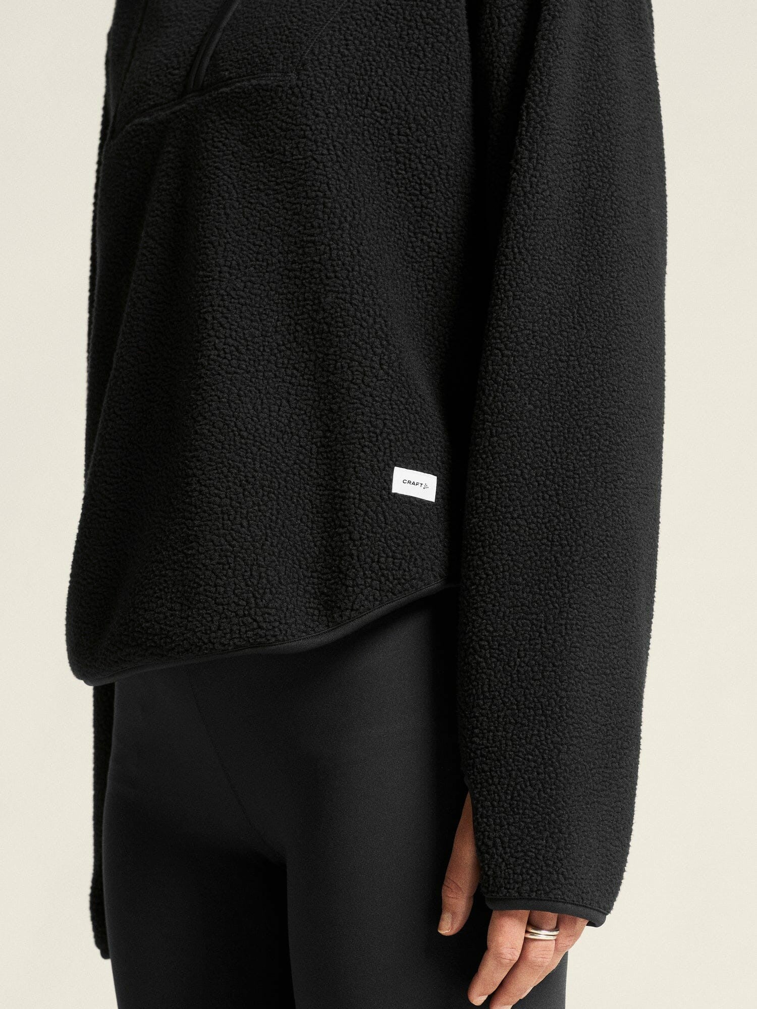 Craft Join Pile Fleece Half-Zip - Black
