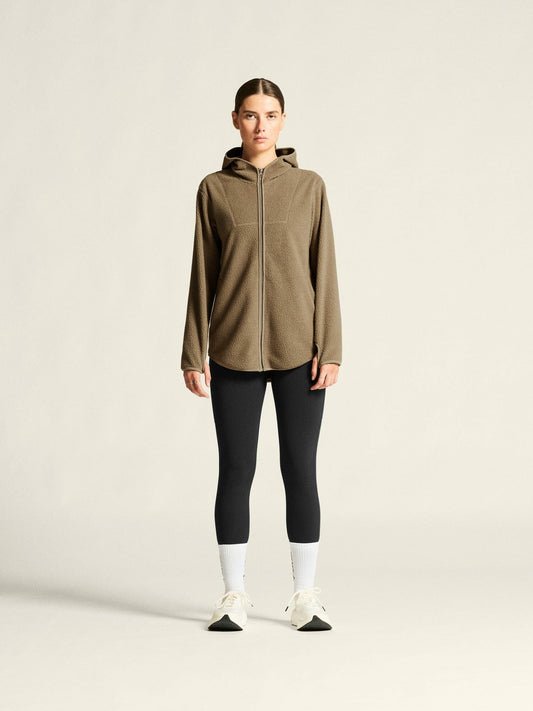 Craft Join Pile Fleece Full-Zip Hood - Taupe