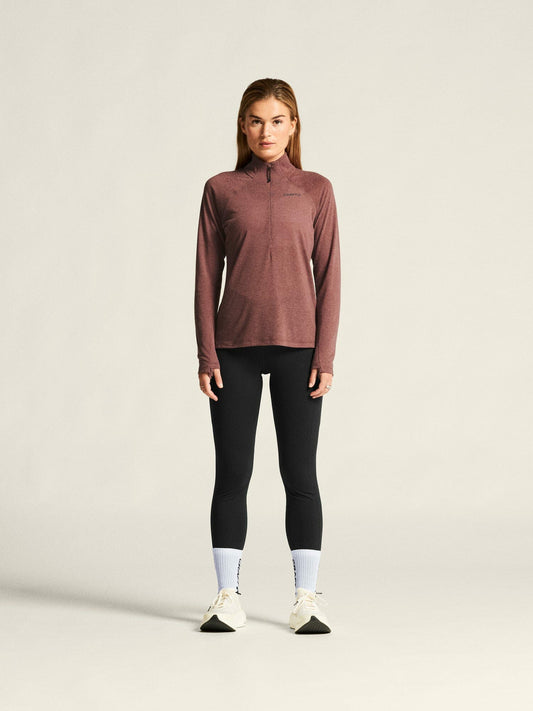 Craft ADV SubZ Wool Longsleeve Tee 3 - ROSE BROWN/MELANGE