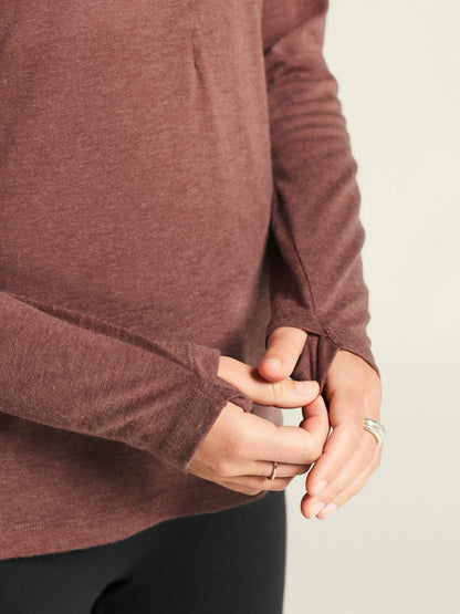 Craft ADV SubZ Wool Longsleeve Tee 3 - ROSE BROWN/MELANGE
