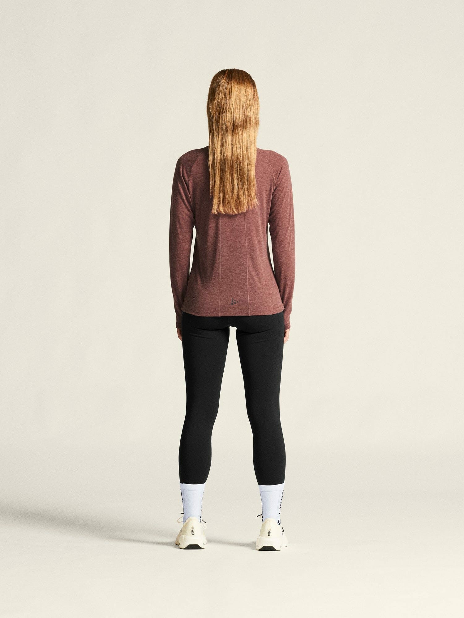 Craft ADV SubZ Wool Longsleeve Tee 3 - ROSE BROWN/MELANGE