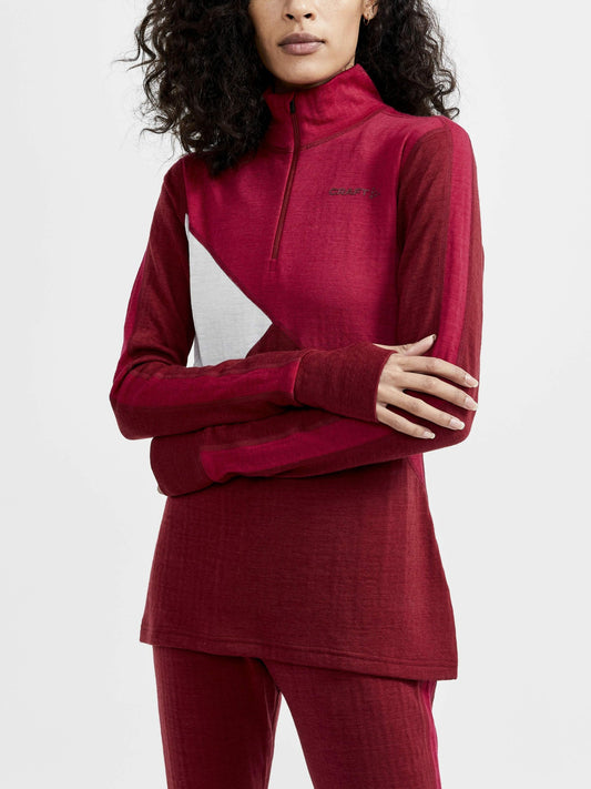 Craft ADV Nordic Wool Baselayer - RHUBARB-MACHINE