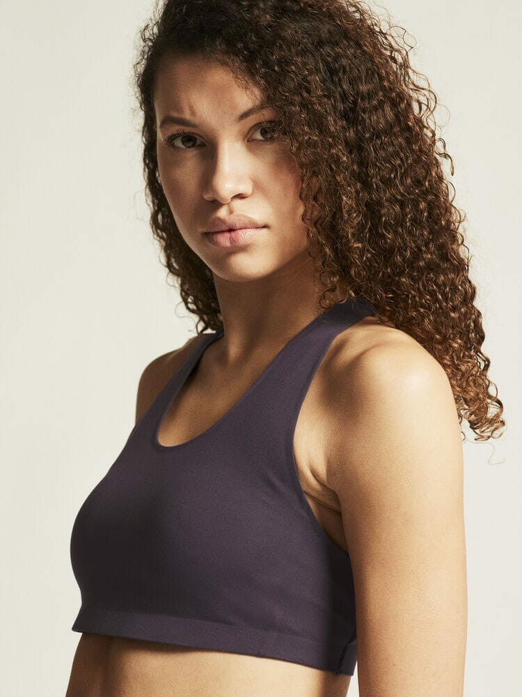 Craft Collective Padded Sports Bra - DK Plum