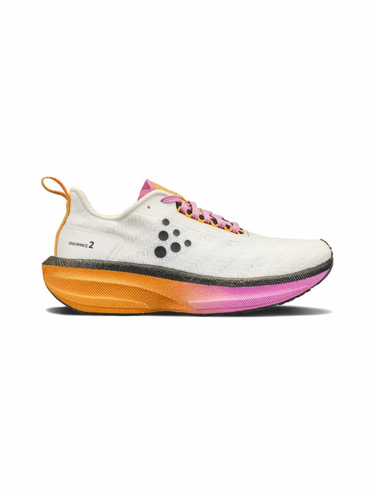 Craft Endurance 2 Running Shoe - ASH WHITE/FUCHSIA
