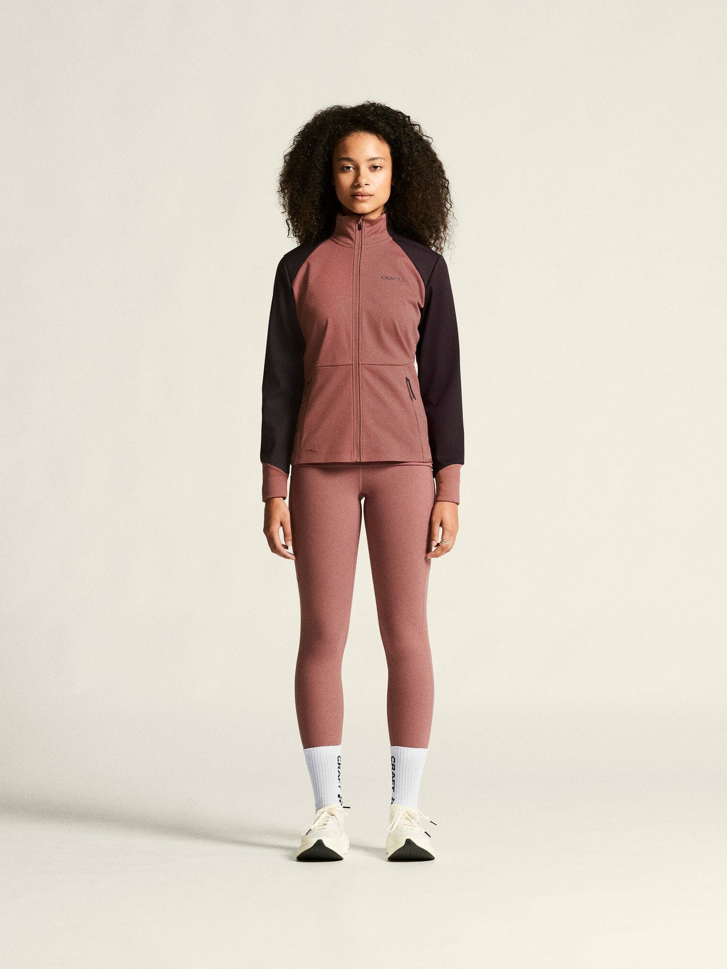 Craft Core XC Training Jacket - Rose Brown/DK Plum