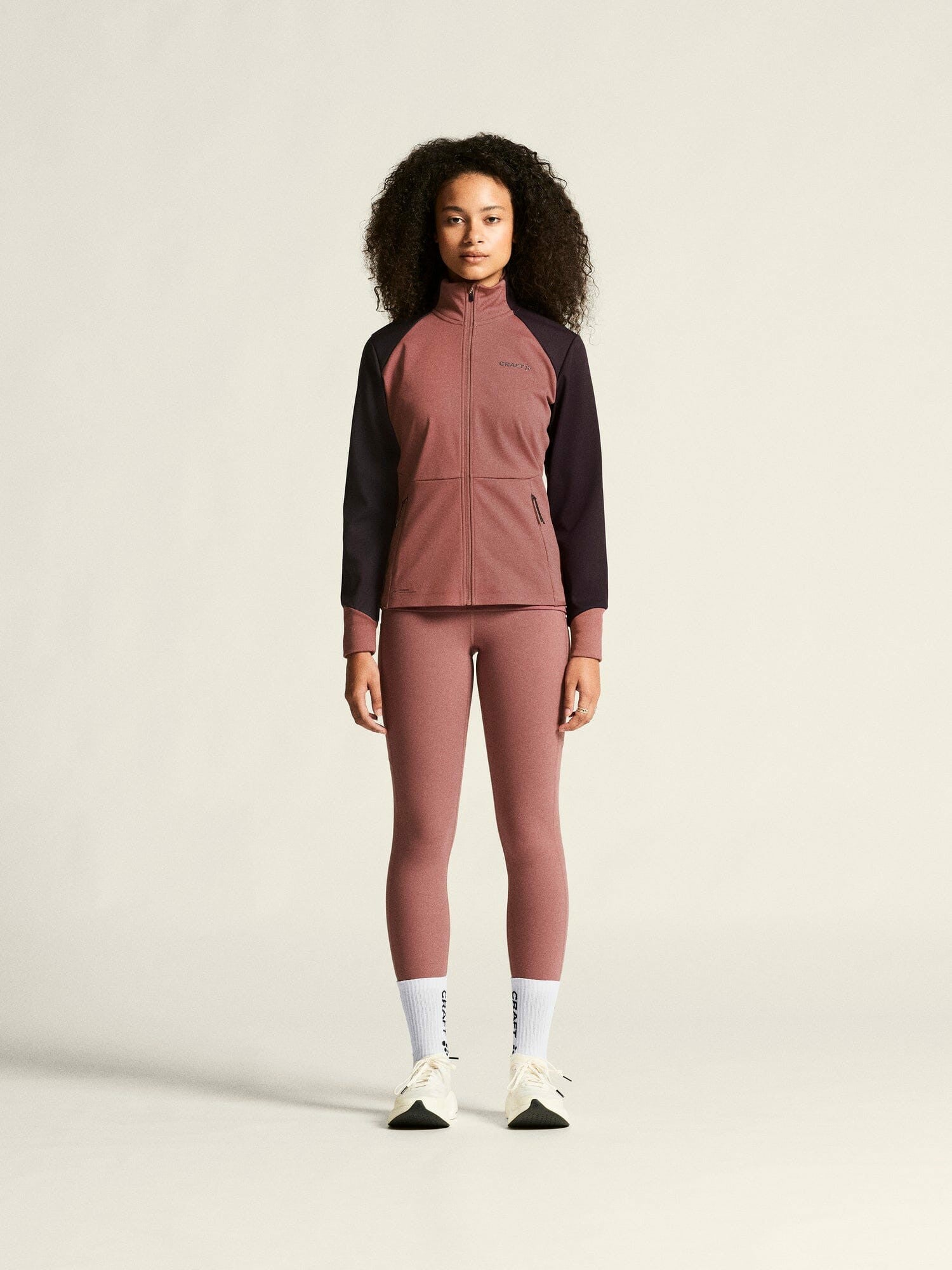 Craft Core XC Training Jacket - Rose Brown/DK Plum