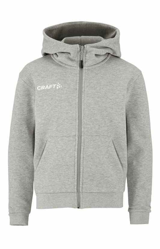Craft Junior Community 2.0 Logo Full-Zip Hoodie - GREY MELANGE