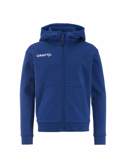 Craft Junior Community 2.0 Logo Full-Zip Hoodie - Club Cobalt