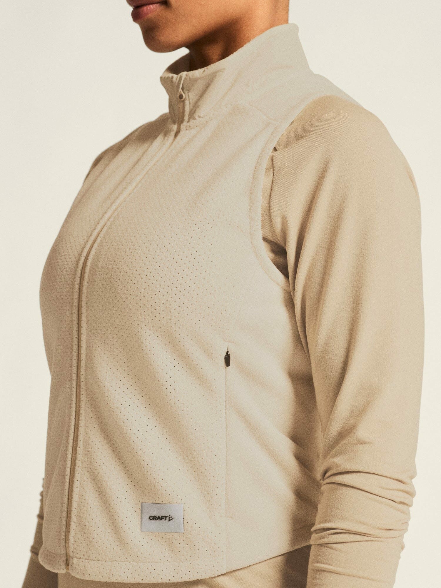 Craft SubZ Fleece Running Vest - Plaster