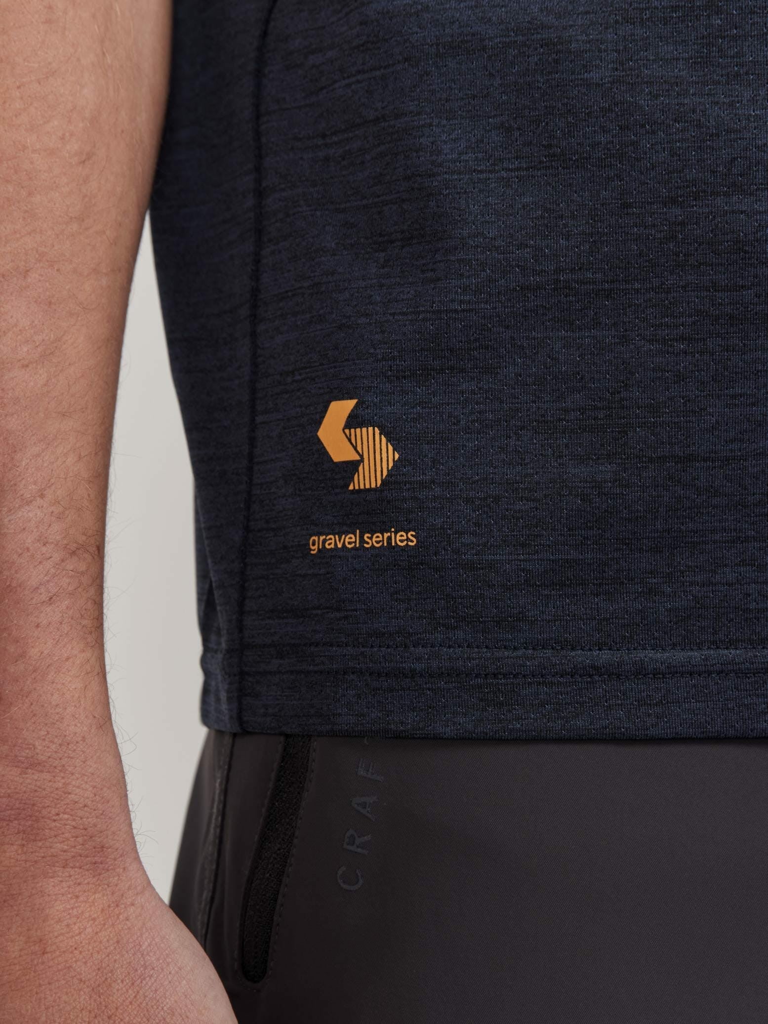 Craft ADV Gravel Bike Short Sleeve Tee - Black Melange