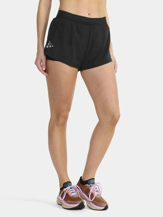 Craft Pro Hypervent Running Split Shorts 2 - Black