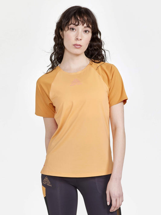 Craft Pro Trail Running Short Sleeve Tee - PEACH-DESERT