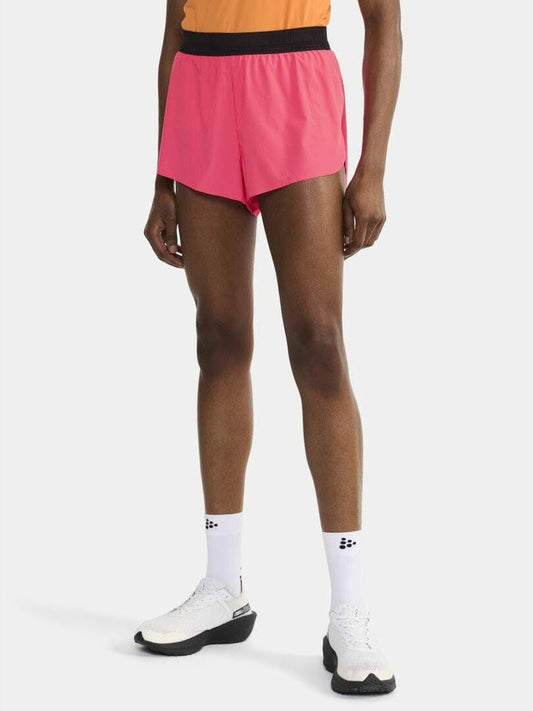 Craft Pro Hypervent Running Split Shorts 2 - FUCHSIA