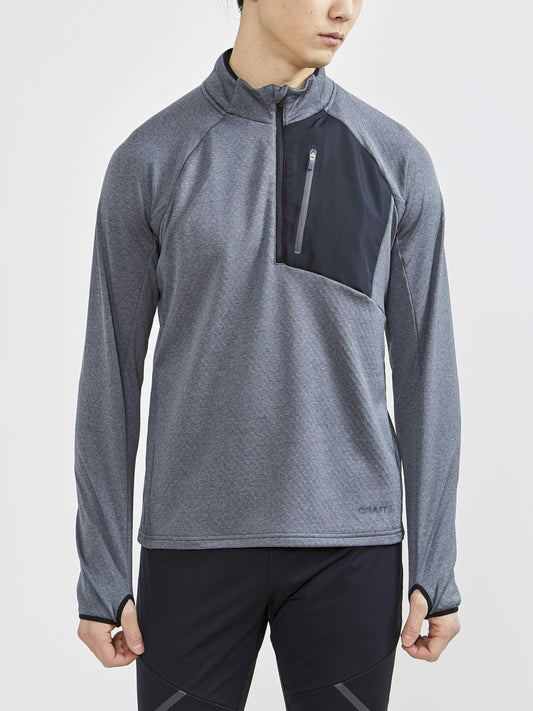Craft Core Trim Thermal Midlayer - Dk Grey Melange