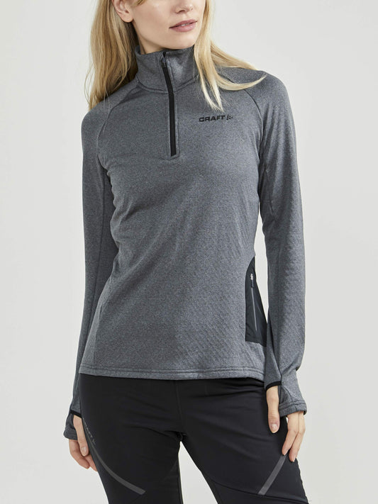 Craft Core Trim Thermal Midlayer - Dk Grey Melange