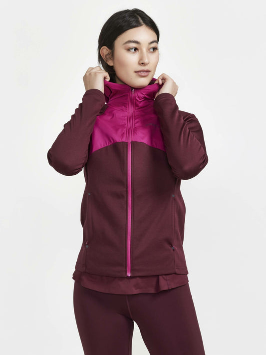 Craft ADV Essence Jersey Hood Jacket - PUNSCH-ROXO