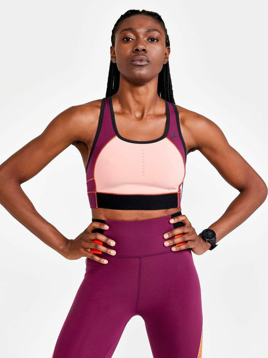 Craft Pro Charge Blocked Training Sport Top - BURGUNDY-BLEIKUR