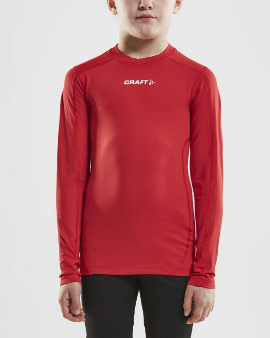 Craft Junior Ability Compression Longsleeve - BRIGHT RED