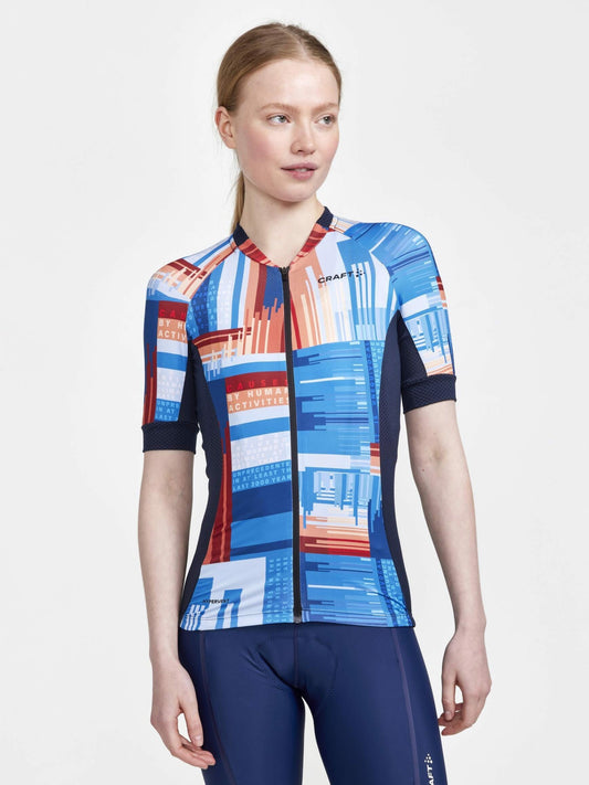 Craft ADV Endur Graphic Cycling Jersey - BLAZE/MULTI
